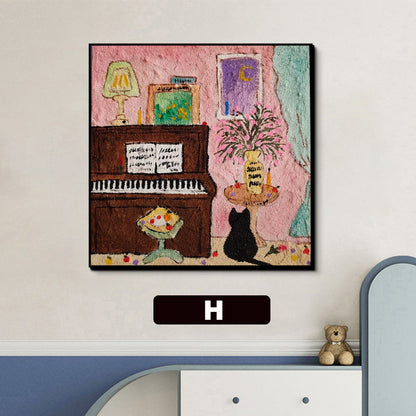 Whimsical Cat-Themed Decorative Wall Art Homeandso