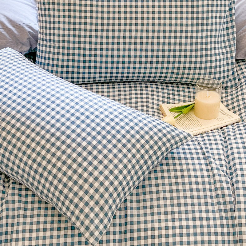 Stylish Grid Pattern Pillowcase Set