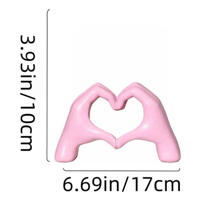 Heart-Shaped Hand Gesture Sculpture Homeandso