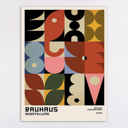Bauhaus-Inspired Abstract Wall Art Print Homeandso