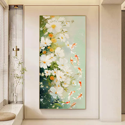 Decorative Floral Canvas Art Print Homeandso