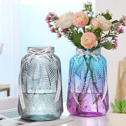 Textured Glass Storage Jar