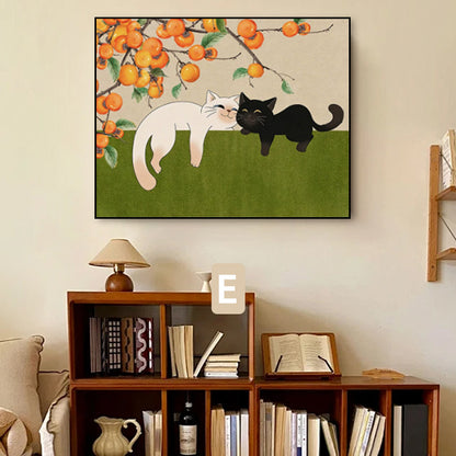 Whimsical Cat-Themed Framed Wall Art Homeandso