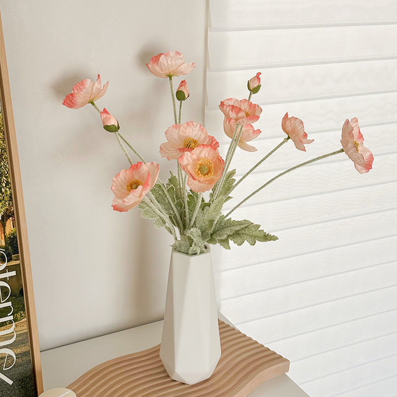 Lifelike Floral Arrangement in Modern Vase