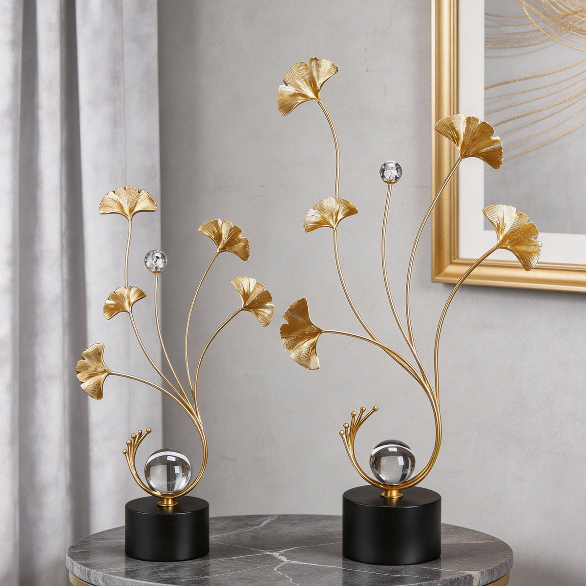 Elegant Floral Design Decorative Sculpture Homeandso