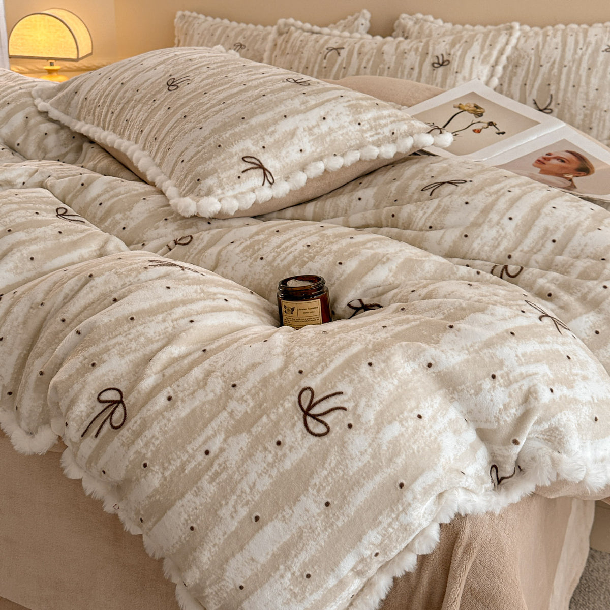 Plush Fleece Bedding Set Homeandso