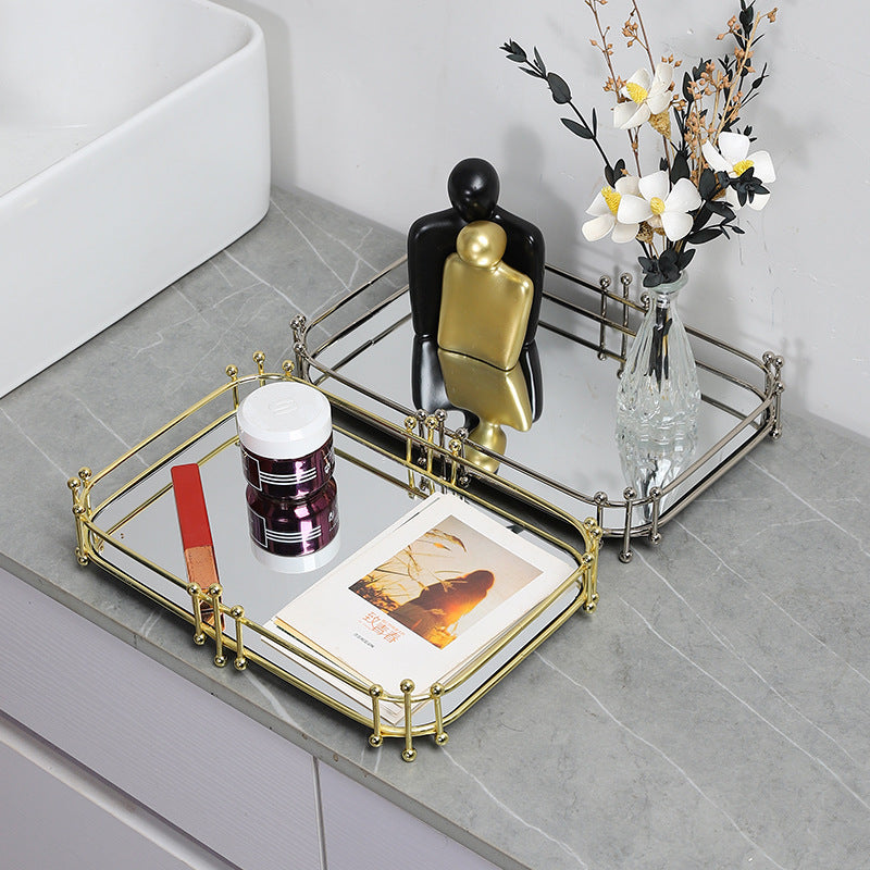 Elegant Mirrored Serving Tray Homeandso