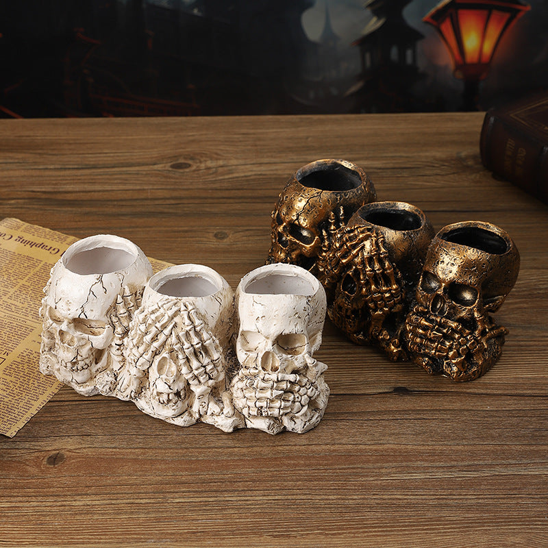 Decorative Skull Planter Homeandso