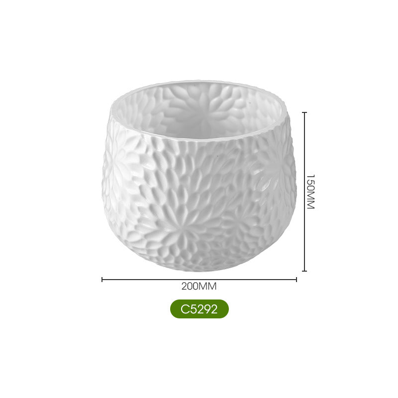 Textured Ceramic Flower Planter Homeandso