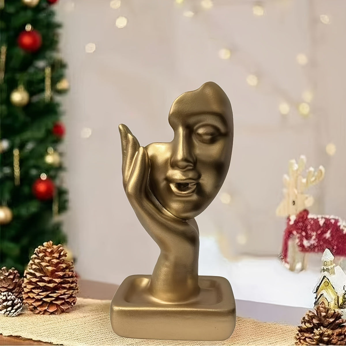 Artistic Face-Shaped Decorative Sculpture Homeandso