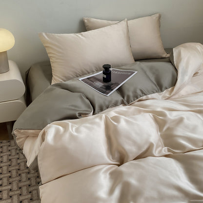 Luxurious Silk Duvet Cover Set Homeandso