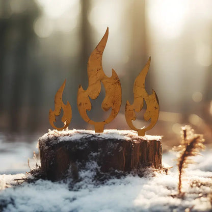 Metal Flame Garden Stake Homeandso