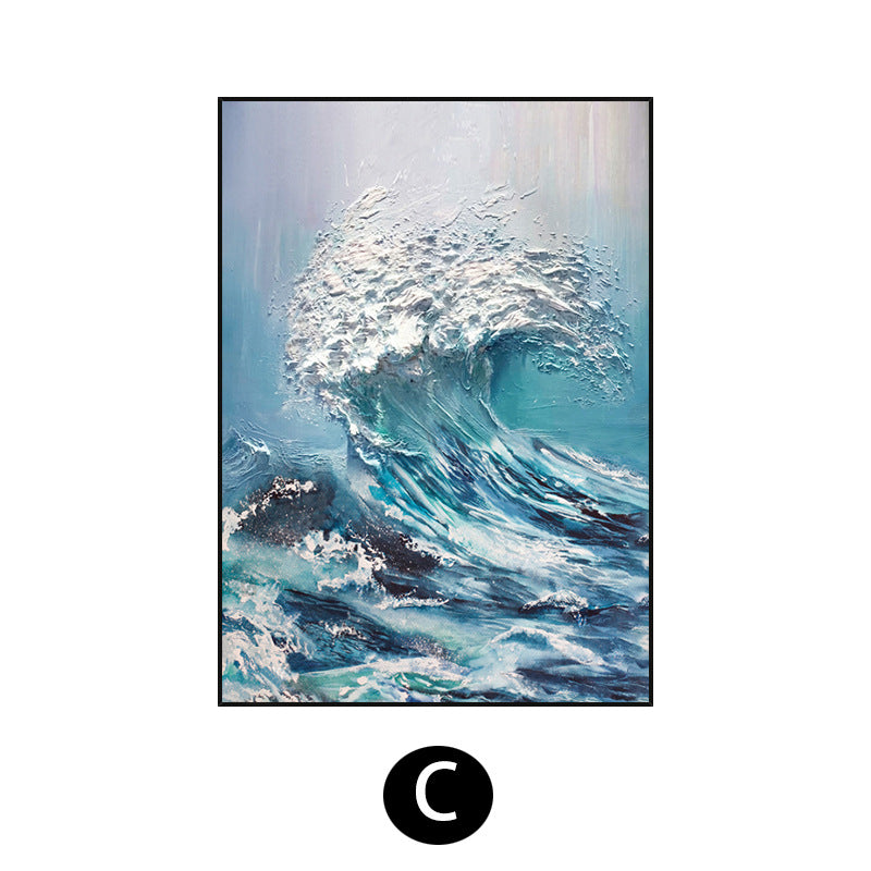 3D Textured Ocean Wave Canvas Art Homeandso