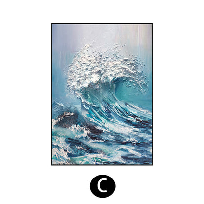 3D Textured Ocean Wave Canvas Art Homeandso