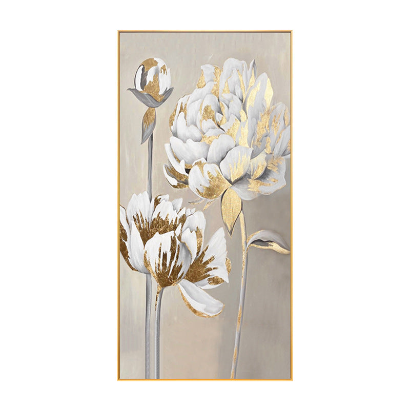 Elegant Floral Embossed Canvas Artwork Homeandso