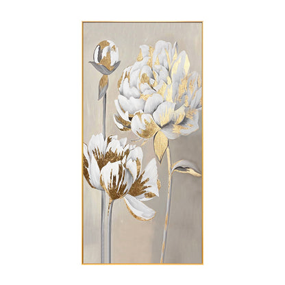Elegant Floral Embossed Canvas Artwork Homeandso