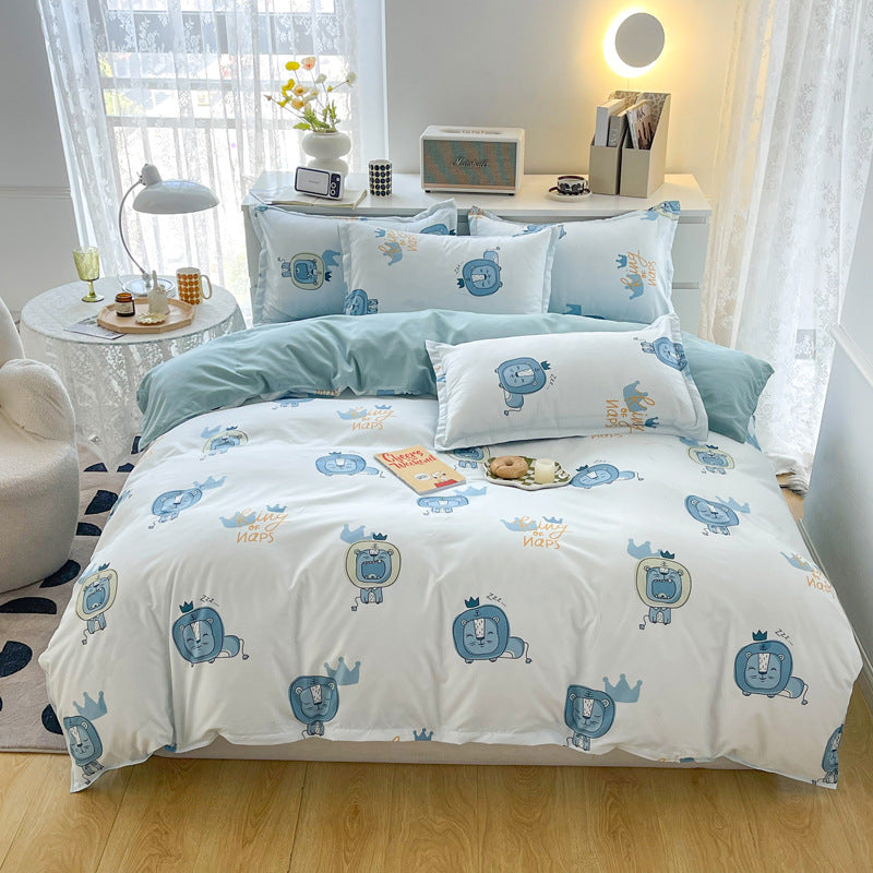 Playful Lion-Themed Duvet Cover Set Homeandso