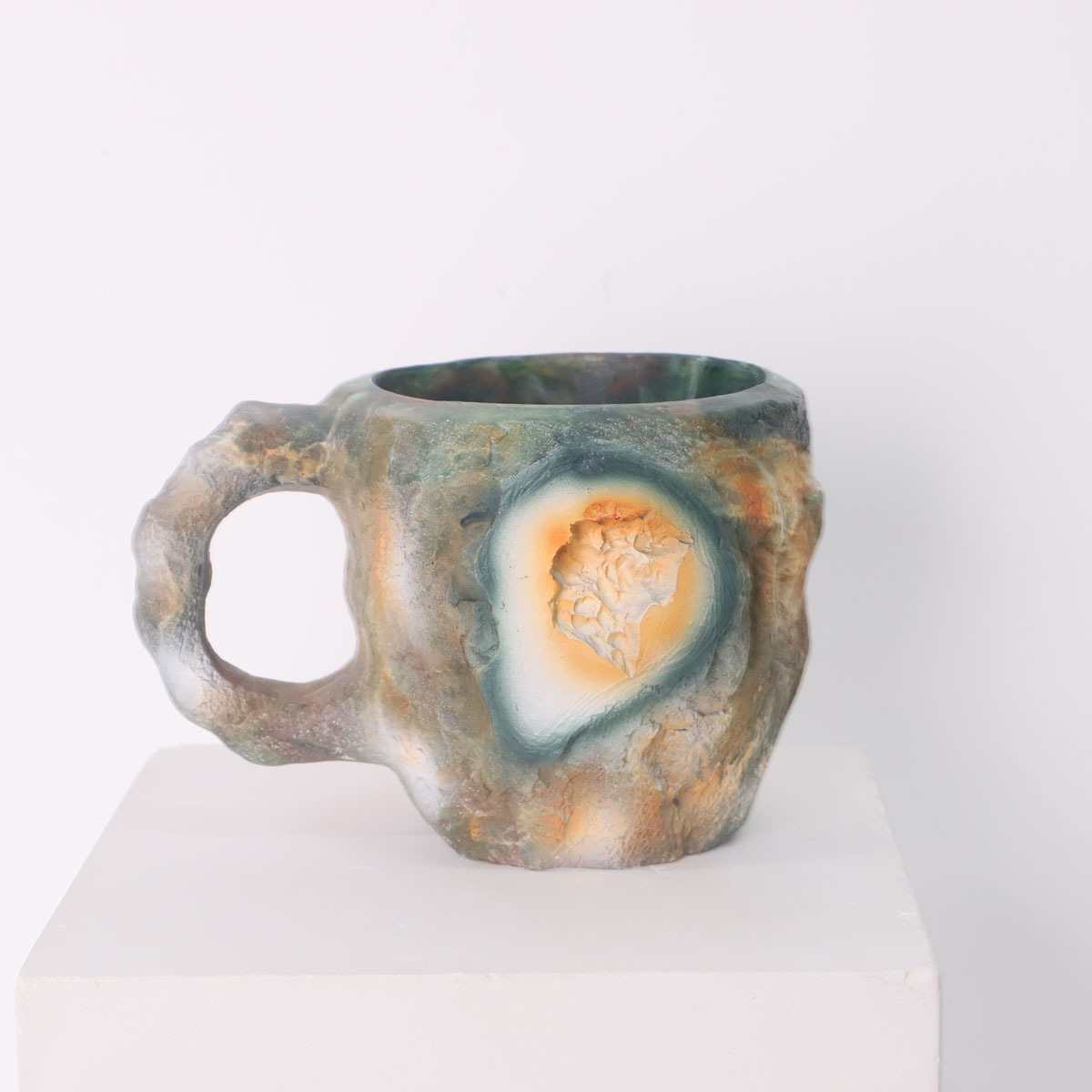 Artistic Stone-Molded Coffee Mug Homeandso