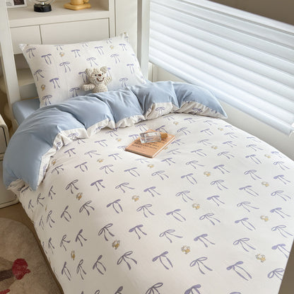 Playful Bow-Patterned Bedding Set Homeandso