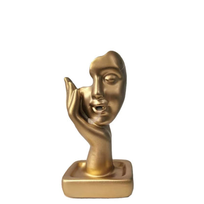 Artistic Face-Shaped Decorative Sculpture Homeandso