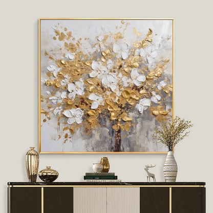 Elegant Floral Relief Canvas Artwork Homeandso