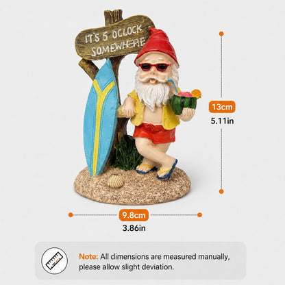 Whimsical Beach Gnome Figurine Homeandso