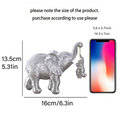 Decorative Elephant Family Sculpture Homeandso