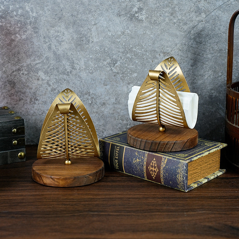 Decorative Leaf-Shaped Desk Organizer Homeandso
