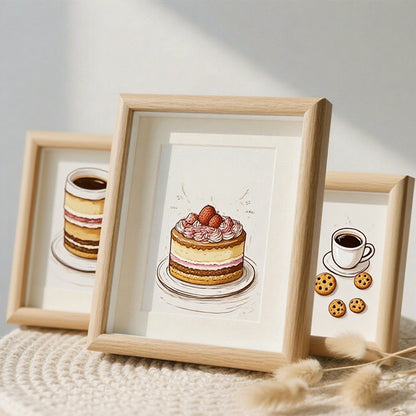 Decorative Cake Illustration Frame