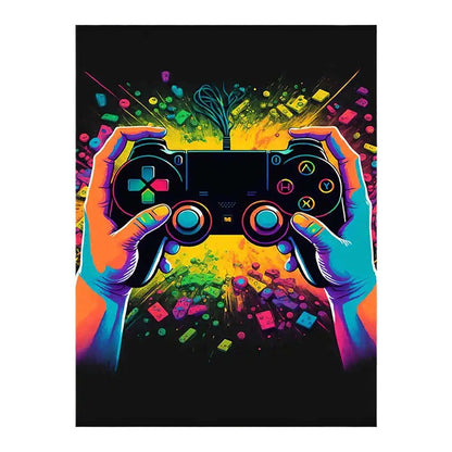 Vibrant Retro Gaming Console Art Print Homeandso