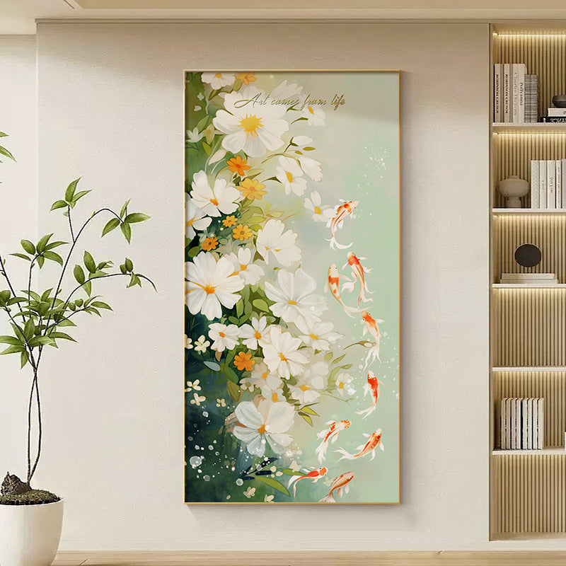 Decorative Floral Canvas Art Print Homeandso