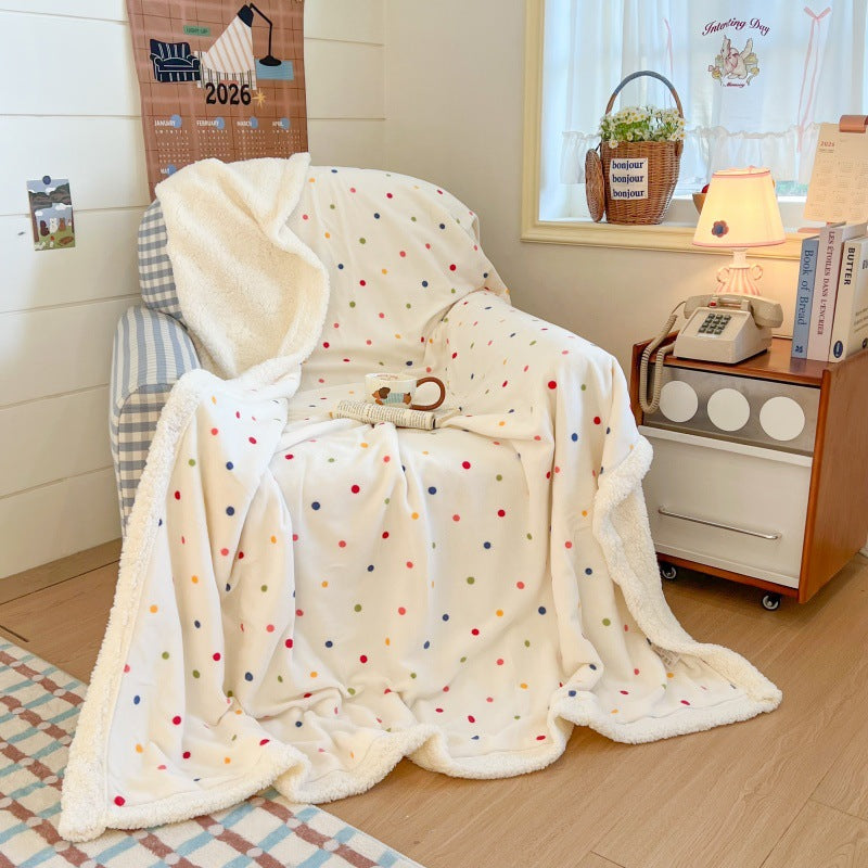 Plush Checkered Throw Blanket