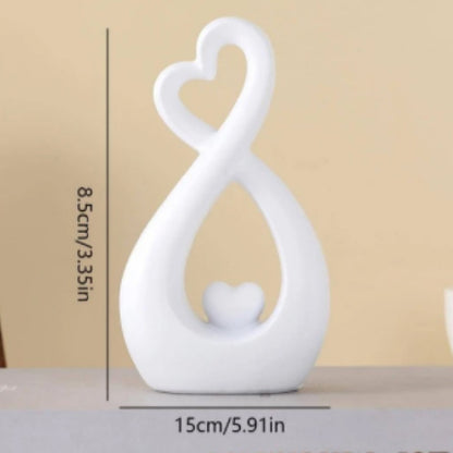 Infinity Heart-Shaped Sculpture Homeandso