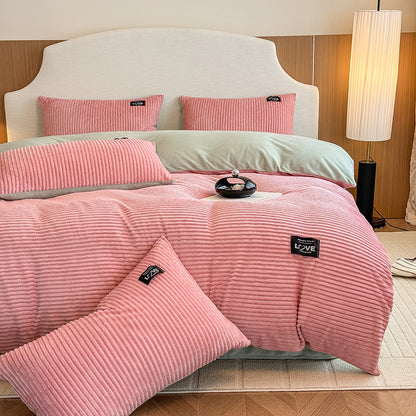 Luxurious Textured Velvet Comforter Set Homeandso