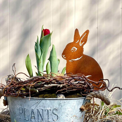 Decorative Rabbit Garden Stake Homeandso