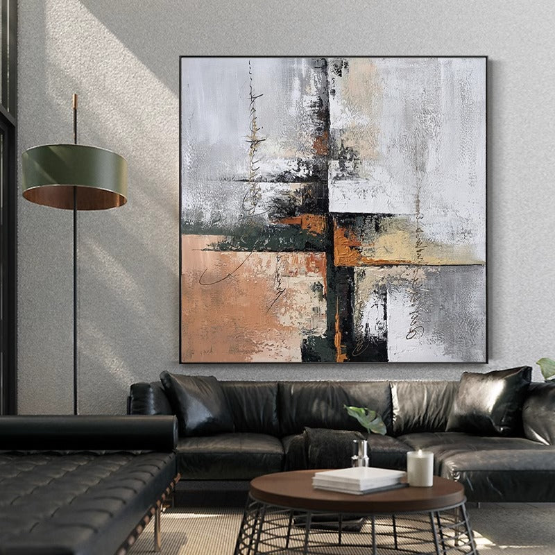 Textured Abstract Gold Leaf Canvas Wall Art Homeandso
