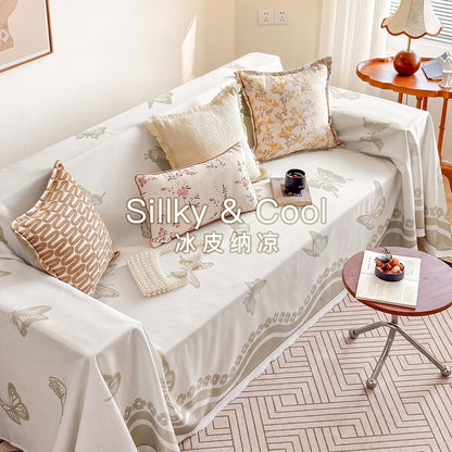 Artistic Floral Print Sofa Throw Cover