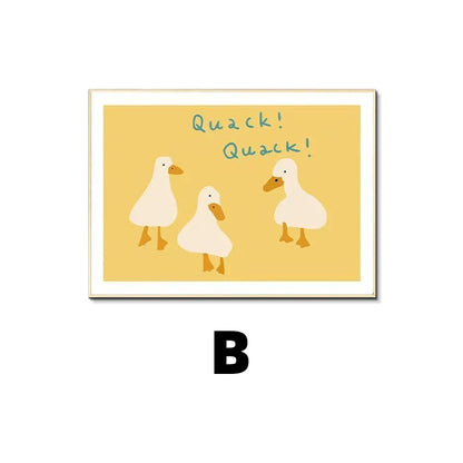 Whimsical Duck Family Framed Wall Art Homeandso
