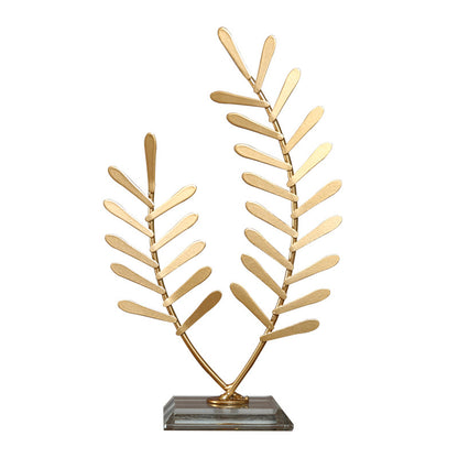 Gold Leaf Decorative Table Sculpture Homeandso