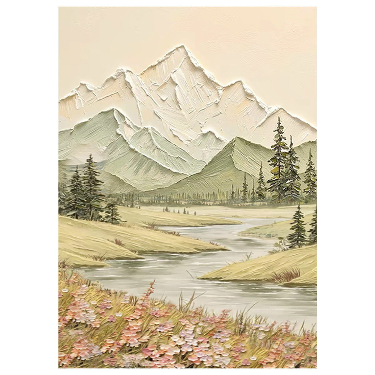 Textured Mountain Landscape Relief Art Homeandso