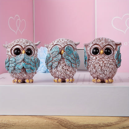 Decorative Owl Figurine Set Homeandso
