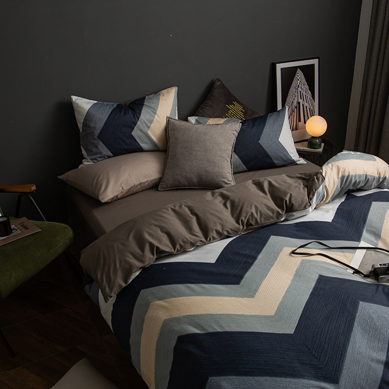 Decorative Geometric Patterned Bedding Set Homeandso