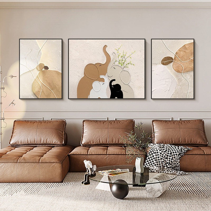 Artistic Elephant Trio Wall Art Homeandso