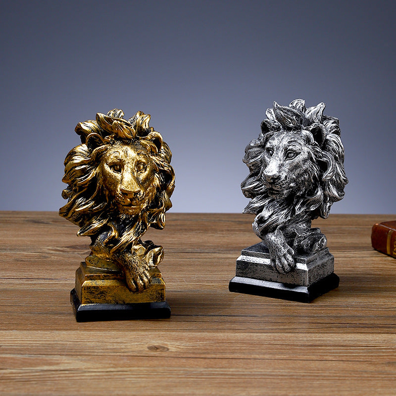 Majestic Lion Head Sculpture Homeandso