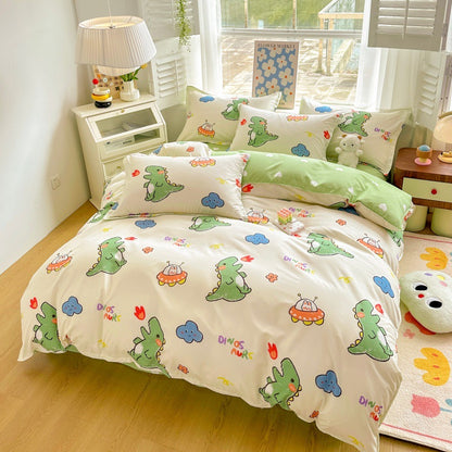 Playful Cartoon Bear Bedding Set Homeandso