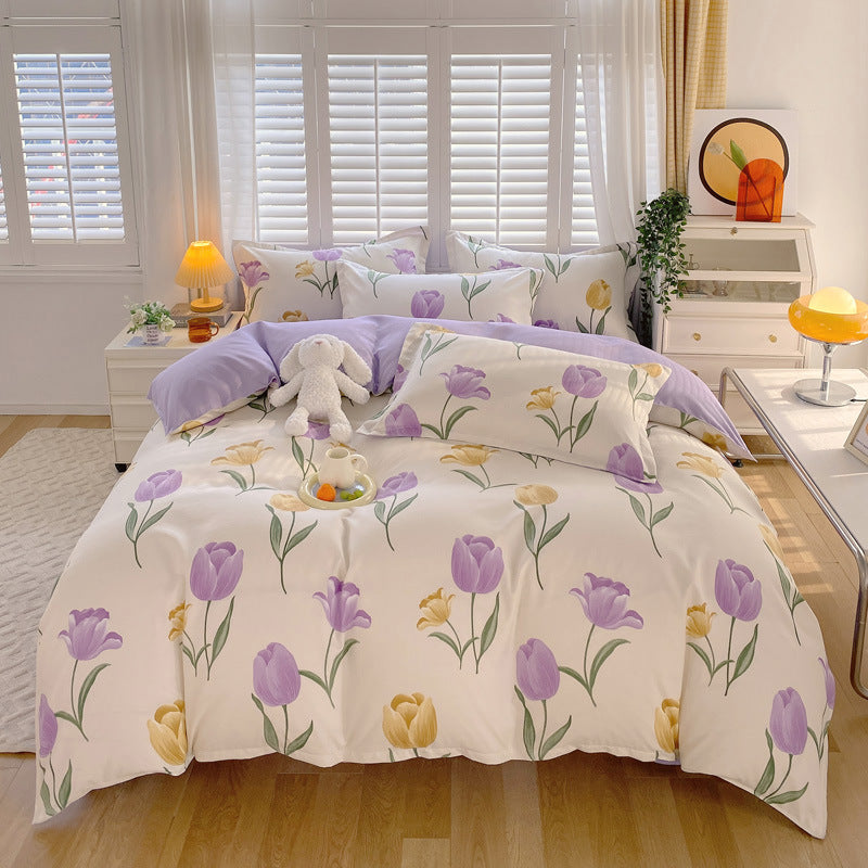 Heart Print Duvet Cover Set Homeandso