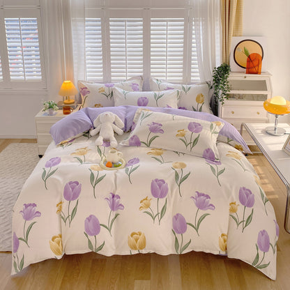 Heart Print Duvet Cover Set Homeandso
