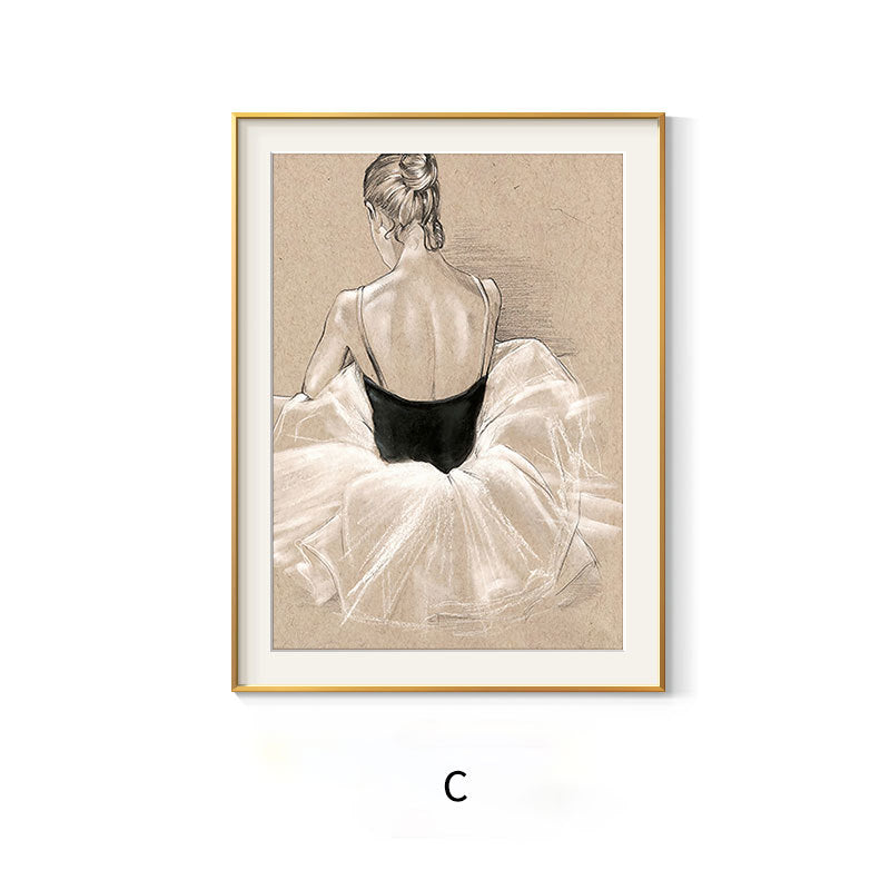 Elegant Framed Ballerina Artwork Homeandso