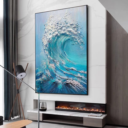 Abstract Wave Canvas Artwork Homeandso