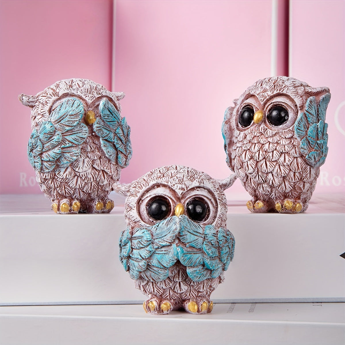 Decorative Owl Figurine Set Homeandso